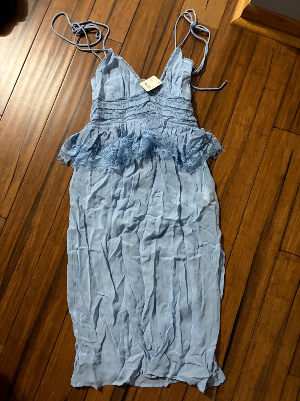 Intimately by FP Dusty Blue Lace-Trim Chemise - Picture 2 of 6